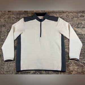 Under Armour Golf Cold Gear White/Gray Loose Fit Quarter-Zip Pullover Men’s XXL